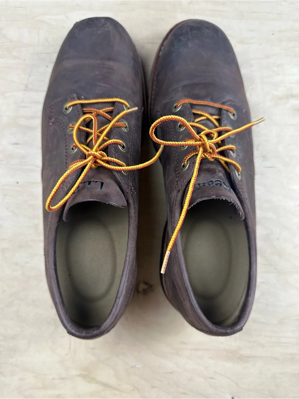 L.L. Bean Men's Brown Leather Work Oxford